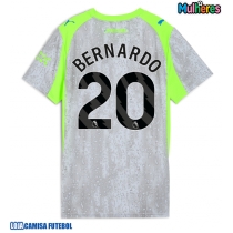 Camisa de Futebol Manchester City Bernardo Silva #20 Equipamento Alternativo Mulheres 2025-26 Manga Curta